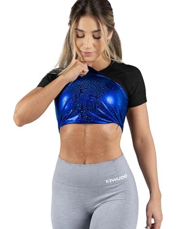 Kewlioo Womens Heat Trapping Sauna Shirt - Shaper Sweat Vest Compression Shapewear Apparel for Women - Sauna Suit Top to Sweat More & Look Great - Gym Workout Excercise Heat Shaper Shirt (Black, L)