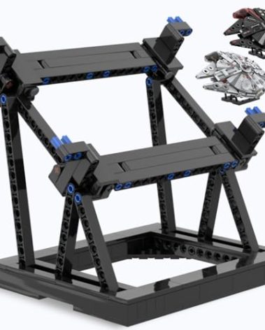 Display Stand for Lego Millennium Falcon 75389 75257, Upgraded Bracket for The Dark Falcon 75389, Strong Construction Stand Building Set with Clearer Instructions for Fans, Adults, Kids