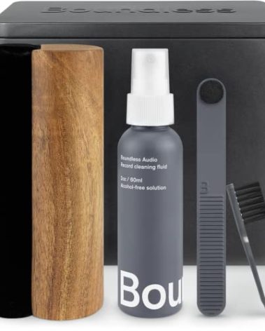 Boundless Audio Vinyl Record Cleaning Kit - 5-in-1 Vinyl Cleaner Kit Includes Record Brush, Stylus Cleaner, Cleaning Solution, Nylon Brush & Metal Case