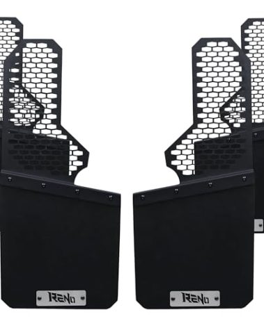 RENO Mud Flaps, Front & Rear Mud Guards Sides Splash Guards Heavy Duty Vehicle Sediment Protection Compatible with Truck F150 Heritage Lightning F250 F350 Super Duty (4PCS), Black