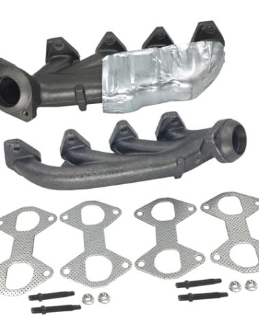 2PCs of Left & Right Side LH RH Exhaust Manifold & Gasket Kit Compatible with 2004-2014 Ford Expedition F-150 Lincoln Mark LT Navigator Replace for 674-695 7L1Z9431A 674-694 3L3Z9431CA