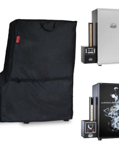 Smoker Cover Fits Bradley Smoker BS611 & BTDS76P 4-Rack Outdoor Natrual Draft Digital Vertical Smoker(Compared to Bradley 990025), Cover Geny Heavy Duty Waterproof Outdoor Cover (26"W x 20"D x 35"H)