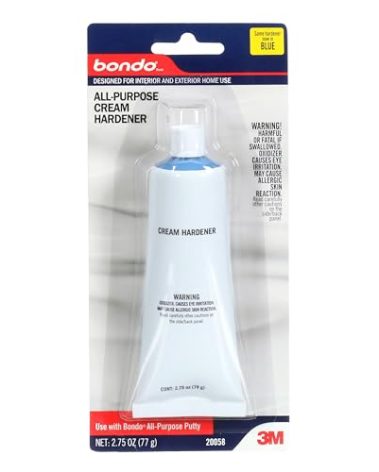 Bondo Cream Hardener, 2.75 oz - Multi-Purpose Hardener for Interior and Exterior Use with Bondo All-Purpose Filler or Bondo Wood Filler, Ideal for Repairs on Drywall, Metal, and Masonry