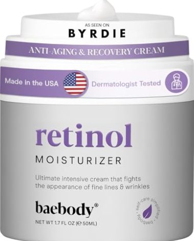 Baebody Made in USA Retinol Cream for Face - Anti Aging Face Cream for Fine Lines and Wrinkles - With Jojoba Oil & Vitamin E - Beauty Gifts for Women (50 ml/1.7 fl oz)
