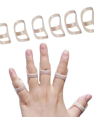 Soft Home 6 Pack Oval Finger Splints Waterproof Finger Splint for Arthritis, Trigger Finger,Mallet Fingers - Trigger Finger splints For Thumb, Index, Middle, Pinky or Ring Finger
