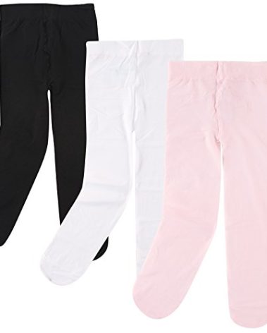 Luvable Friends baby girls Nylon Tights, Black Pink, 2-4T US
