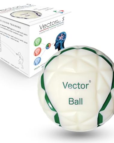 Vector Ball S Neuro-Visual Reaction Ball for Improving Sports Quickness, Focus, Agility, Speed, Hand Eye Coordination - Waterproof, Impact Color-Changing Reflex Trainer - Cognitive Training Tool