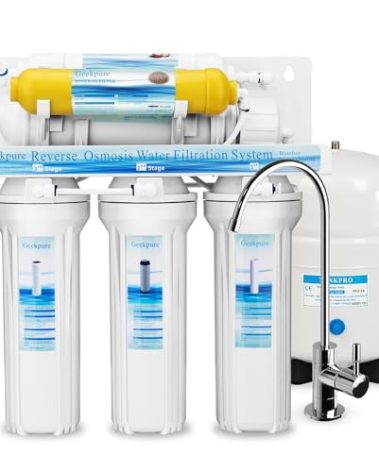 Geekpure 6-Stage Reverse Osmosis Drinking Water System with Mineral Remineralization Filter-75 GPD
