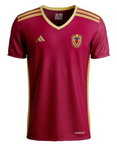 Camiseta de Venezuela, Venezuela Soccer Jersey, Camiseta de Futbol, Ideal para Aficionados al Soccer y Baseball (US, Alpha, Large, Regular, Regular, Vinotinto)