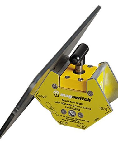 Magswitch Mini Multi Angle Welding Magnet - for Metal Fabrication Welding Accessories and Tools, with 300 Amp Grounding Clamp Holder and Magnet On/Off Capabilities, 150 lb Holding Force