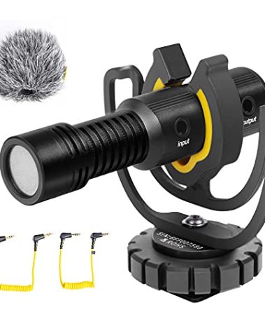 Deity V-Mic D4 Mini Video Microphone 20mph Wind Rating,Runs of 1-5V from Cameras,Phones,and Audio Recorders