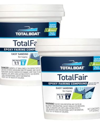 TotalBoat-434282 TotalFair Marine Epoxy Fairing Compound for Fiberglass, Wood, Aluminum and Steel (2 Pint Kit)