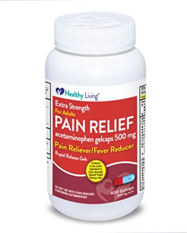 Aurohealth Healthy Living Acetaminophen, 500mg Gelcap, 400 Count (Compare to T.y.l.e.n.o.l Extra Strength)