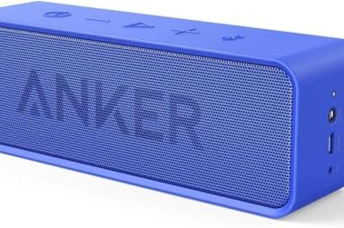 Anker Soundcore Portable Bluetooth Speaker - Ideal for Travel, 24-Hour Playtime, 66-Feet Range, Dual-Driver, Portable Wireless Speaker，Superior Sound, Low Distortion, Built-in Mic -Blue