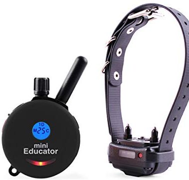 Mini Educator E-Collar ET-300 / ET-302 Dog Training Collar System with Remote - 1/2 Mile Range - Waterproof, Vibration, Sensation - Includes eOutletDeals Pet Towel (1 Dog System - ET-300 Black)