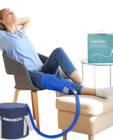 Inmoredo Cold Therapy Machine, Programable Ice Therapy Machine, for Knee Replacement, Post-Surgery Recovery, ACL, Pain Relief, for Sports Injuries, Sprains, Reduce Swelling, Knee Pad