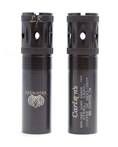 Carlsons Choke Tubes 12 Gauge Compatible for Beretta Benelli Mobil [ Long Range | 0.700 Diameter ] Blued Steel | Cremator Ported Waterfowl Choke Tube | Made in USA