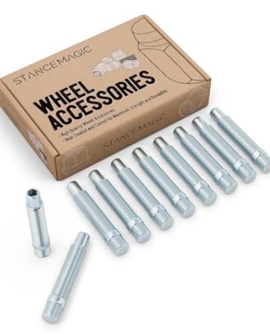 20pcs Extended Silver Wheel Stud Conversion - 12x1.5 to 12x1.5, 74mm Total Length, 44mm Shank Length - Compatible with BMW 1 3 5 Series (Ensure Vehicle uses M12x1.5 Bolts) Screw Adapter