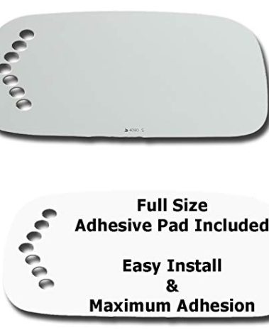 Driver Side Mirror Replacement Glass + Full Size Adhesive Pad for 2006-2008 Buick Lucerne - Turn Signal Fit Over - Left Side View Mirror LH (2006 2007 2008 06 07 08)