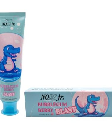 NOBS Jr. Kids Nano Hydroxyapatite Toothpaste – Fluoride Free, SLS-Free, Remineralizing - Dentist Formulated - Bubblegum Berry