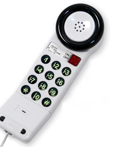 Med-Pat XL88Q - Easy to Use One-Piece Telephone with Ring/in-Use Light Indicator, Extra Loud-Extra Clear Volume Boost, for Busy Settings, Elderly & Teenagers, Corded Landline Telephone, Pack of 1