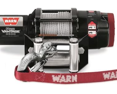 Warn ProVantage 3500 Winch - 3500 lb. Capacity, 50' of 3/16" Wire Rope, Roller Fairlead, Wired Remote Control, Weather-Sealed, for ATV/UTV