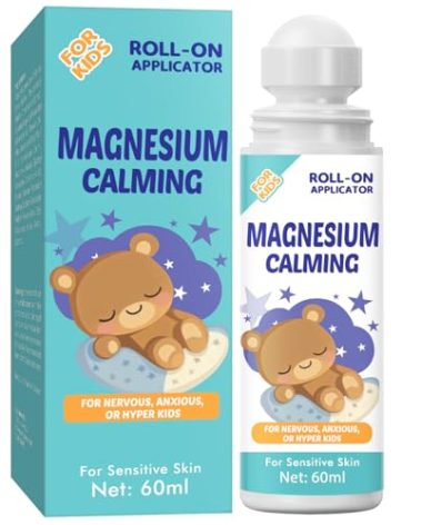 Magnesium Lotion for Kids Sleep, Bedtime Kids Magnesium Cream, Topical Roll-on Applicator Support Balanced Mood