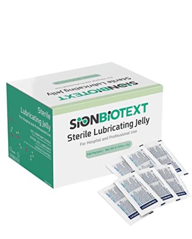 Sterile Lubricant Jelly for Hospitals and Clinics Use. Professional Lubricating Single Packets, Water Based Gel Lubricants by Sion Medical 0.105 oz (3g) 144 per Box - Lube on The Go!