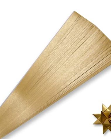 Metallic Gold Paper Strips for Weaving Projects (Single Color Packs). Paper Strips for Moravian Stars, German Stars and Froebel Stars. 50 Strips per Pack (1/2 x 14 inch)