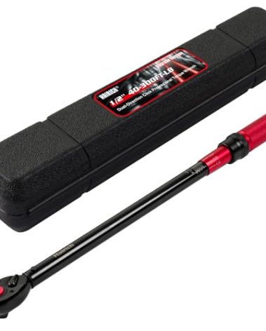 Hairich 1/2-Inch Drive Click Torque Wrench, Dual-direction 40-300ft.lb/33.9-406.8Nm, 72-tooth Torque Wrench with Dual Range Scales, ±3% High Precision