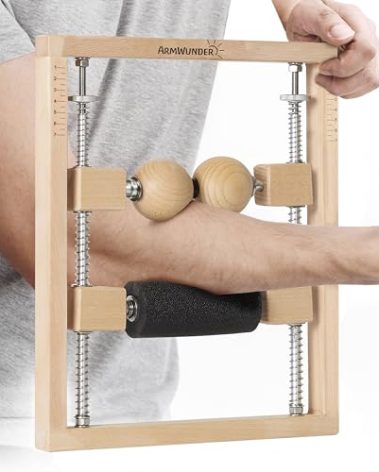 Professional Forearm Massager and Roller - Tennis Elbow, Golfer's Elbow, Tendonitis, Carpal Tunnel, Wrist, Hand, Trigger Point, Active & Myofascial Release