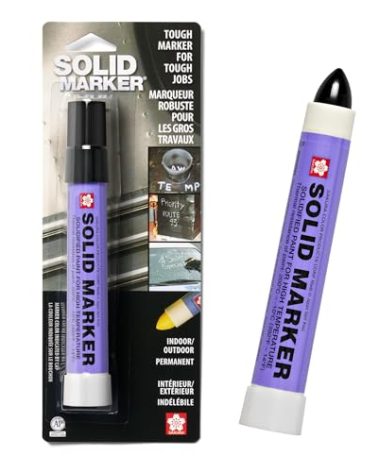 Sakura Solid Paint Markers - Permanent Marker Pens - Window, Wood & Glass Marker - Black Paint - 1 Pack