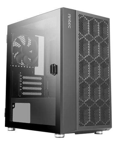 Antec NX200 M, Micro-ATX Tower, Mini-Tower Computer Case with 120mm Rear Fan Pre-Installed, Mesh Design in Front Panel Ventilated Airflow, NX Series, Black, (CJ11132623)