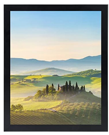 HUKONHEP 9x10 Black Picture Frames, Photos Frame with Plexiglass, Wall Gallery Photo Frames, Horizontal and Vertical for Wall Mounting, Home Office Decoration