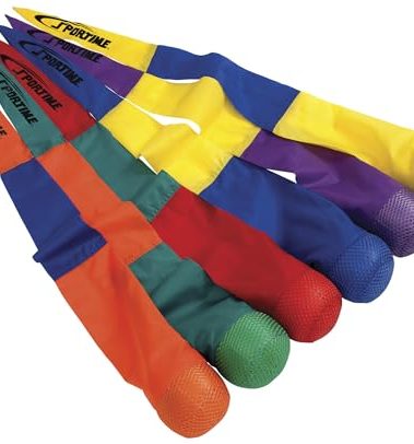 Sportime Catch Tail Foam Balls, 36 Inches, Assorted Colors, Set of 6