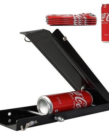 KASTUN Metal Can Crusher - 12 & 16 Oz. Folding Flat Easy Storage, No Wall Mounting Required