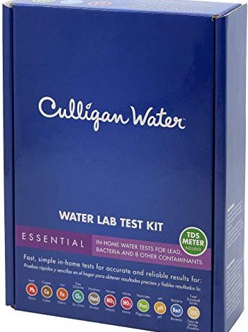 Culligan Essential Water Lab Test Kit – Comprehensive Home Water Testing for Lead, Bacteria, Nitrates, pH, Hardness, Chlorine, Copper, Iron & More – Includes TDS Meter – Ideal for Tap & Well Water
