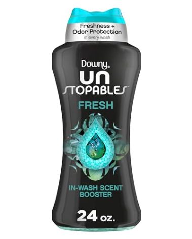 Downy Unstopables In Wash Scent Booster Beads, Fresh Scent, 24 oz, Laundry Beads for Odor Protection (Packaging May Vary)