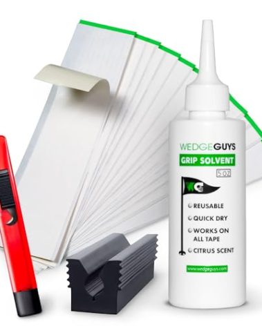 Wedge Guys Golf Grip Kits for Regripping Golf Clubs - Professional Quality - Options Include Hook Blade, 15 or 30 Tape Strips, 5 or 8 oz Solvent, Grip Tape Remover, Bench Vise & Rubber Clamp