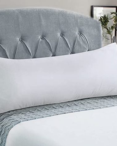 Waterproof Body Pillow Cover, Body Pillow Size Protectors Zippered Pillow Cases, Pillow Covers 21" x 55", Soft & Breathable Pillow Encasement, White