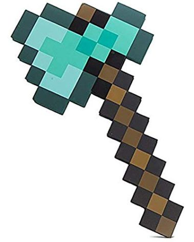Diamond Chop Axe, Blue, great for Cosplay! Halloween! Foam product with wood core.