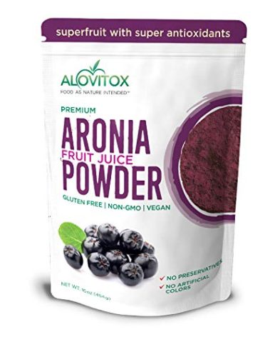 Alovitox Aronia Berry Powder | Antioxidant-Dense Juice Superfood with Dietary Fiber, Vitamins, Calcium, Iron, Boosts Immune System & Reduces Blood Pressure | RAW, Vegan, Non-GMO, Gluten-Free | 16 oz