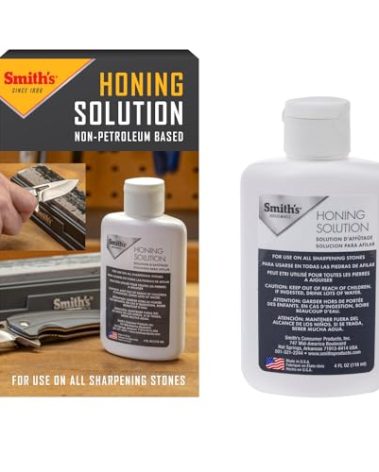 Smith's HON1 Honing Solution - 4oz Bottle - Lubricate Sharpening Stones - Built-In Stone Cleaning Agents & Rust Inhibitors - Oil for Tool & Knife Sharpening Stone - Prevents Clogged Pores