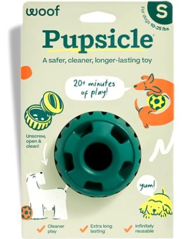 WOOF Pupsicle - Long-Lasting Interactive Dog Toy to Keep Your Pup Busy and Distracted - Safe for Dogs - Low-Mess Design - Dog Toys for Small Dogs 10-25 lbs