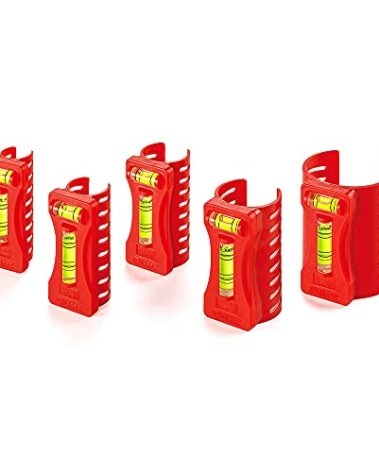 Kapro - 350 Pipe Level Set - 5 Pieces - Spring-Loaded and Snap-On Pipe Level - With Vertical and Horizontal Vials - Fits PVC, Copper, Stainless Steel Pipes - For Plumbing, Electrical, HVAC Jobs