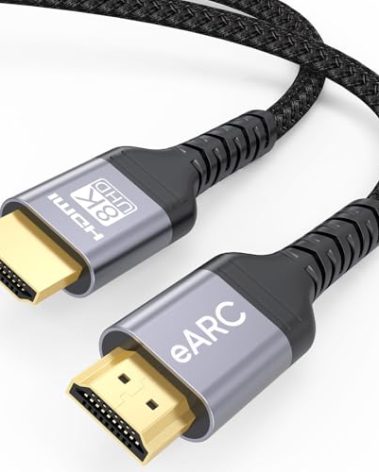 ZeniKon 8K HDMI ARC/eARC Cable for Soundbar to TV 3.3FT, eARC HDMI Cable 2.1 48Gbps Ultra High Speed HDMI Cord Dolby Atmos 8K@60Hz, 4K@120Hz HDR 3D HDCP2.3&2.3 for Vizio Sono Samsung Bose Sound bar