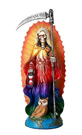 Pacific Giftware Santa Muerte Saint of Holy Death Seven Powers Religious Resin Statue Figurine (Stand 7.25")
