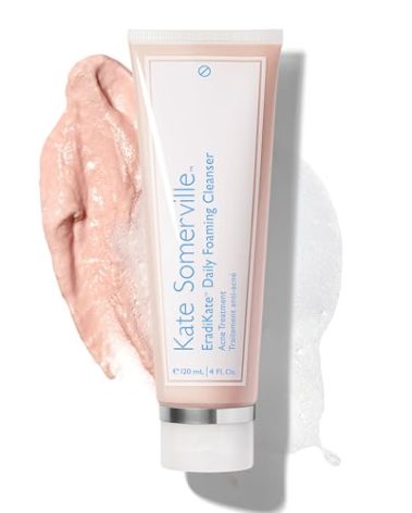 Kate Somerville EradiKate 3% Sulfur Daily Foaming Cleanser Acne Treatment – Clinically Formulated Medicated Face Wash Balances Skin and Cleans Pores, 4 Fl Oz