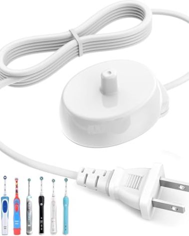 Mdforme Electric Toothbrush Charger for Braun Oral B, Replacement Charger 110V-240V for Oral B 3757 Charger - Charging All Oral B Electric Toothbrush That 3757 Support, IP67 1.22m Portable for Travel
