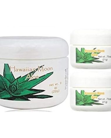 Hawaiian Moon Aloe 9 Oz Skin Care Jar + Two 0.75 Oz Travel Jars